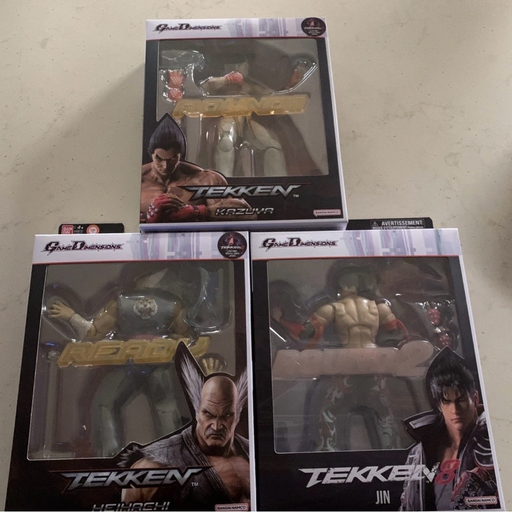 Tekken Action Figure Set - Kazuya, Heihachi, and Jin